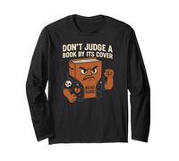 Non giudicare un libro dalla copertina - Mean Book Cartoon Pun Maglia a Manica
