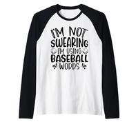 Non giuro Che STO usando Parole di Baseball Maglia con Maniche Raglan