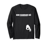 Non Guardare Giù Gioco Divertente Frase Divertente Simpatica Maglia a Manica