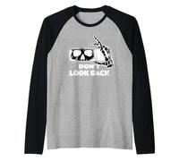 Non Guardare Indietro Scheletro Teschio Maglia con Maniche Raglan