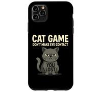 Non guardare negli occhi You Lost Cat Game Feline Fun Custodia per iPhone 11 Pro Max