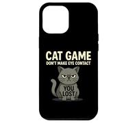 Non guardare negli occhi You Lost Cat Game Feline Fun Custodia per iPhone 12 Pro Max