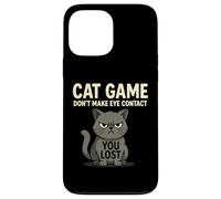 Non guardare negli occhi You Lost Cat Game Feline Fun Custodia per iPhone 13 Pro Max