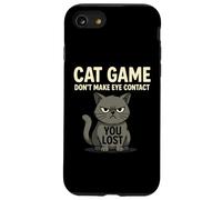 Non guardare negli occhi You Lost Cat Game Feline Fun Custodia per iPhone SE (2020) / 7/8