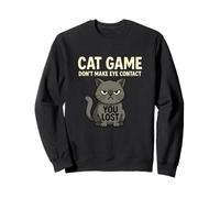 Non Guardare negli Occhi You Lost Cat Game Feline Fun Felpa
