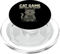 Non guardare negli occhi You Lost Cat Game Feline Fun PopSockets PopGrip per MagSafe
