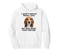 Non guardo Quello Che mangio, Il Mio Cane Fa Un Divertente Meme Beagle Dog Felpa con Cappuccio