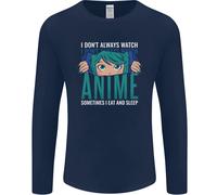Non Guardo Sempre Anime Maglietta A Maniche Lunghe Divertente Uomo