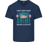 Non Guardo Sempre Anime Maglietta In Cotone A V Per Uomo Divertente