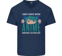 Non Guardo Sempre Anime Maglietta In Cotone A V Per Uomo Divertente