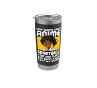 Non guardo sempre gli anime a volte mangio e dormo Bicchiere termico in acciaio inox doppia parete