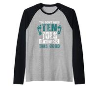 Non Hai Bisogno di Dieci Dita se guardi Questo Buon Dito amputato Maglia con Maniche Raglan