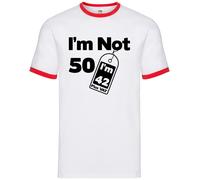 Non Ho 50 Anni, Ne Ho 42 Più IVA - Ringer Da Uomo - Compleanno 50 Anni Nerd