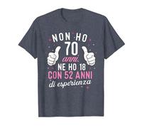 Non Ho 70 Anni Ne Ho 18 con 52 Anni di Esperienza Compleanno Maglietta, Uomo, Pervinca, M