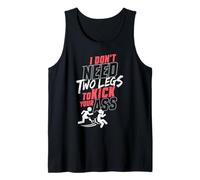 Non Ho Bisogno di Due Gambe per calciare Il Culo Amputazione Umorismo Canotta