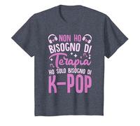 Non Ho Bisogno di Terapia Ho Solo Bisogno di K-Pop Corea Maglietta, Bambini, Pervinca, 6 Anni