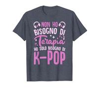 Non Ho Bisogno di Terapia Ho Solo Bisogno di K-Pop Corea Maglietta, Uomo, Pervinca, 3XL