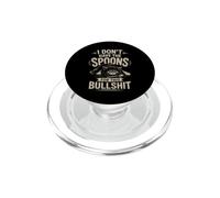 Non ho i cucchiai per questo divertente gioco di parole gatto nero PopSockets PopGrip per MagSafe