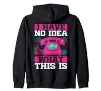 Non Ho Idea di Cosa Sia Questo Telefono Fisso retrò Anni '70 Anni '80 Felpa con Cappuccio