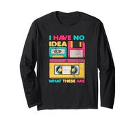 Non Ho Idea di Cosa Siano Le Cassette VHS retrò degli Anni Ottanta Maglia a Manica