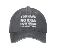 Non Ho Idea di Quanto tu significhi per Me. 1 Berretto da Baseball Vintage Lavato per Uomo e Donna, Classico Cappello da Cami