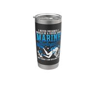 Non ho mai sognato che avrei amato la biologia marina della scienza marina Bicchiere termico in acciaio inox doppia parete