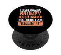 Non ho mai sognato di diventare un nonno vecchio scontroso PopSockets PopGrip Adesivo