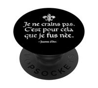 Non ho paura di essere nato per fare questa Giovanna d'Arco bianca invecchiata PopSockets PopGrip Adesivo