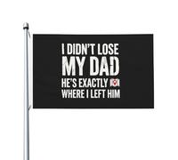 Non ho perso mio padre, è esattamente dove l'ho lasciato. Bandiera per la stanza, ragazzi, bandiere divertenti a doppia faccia per feste, 3x5 piedi, Non ho perso mio padre, è esattamente dove l'