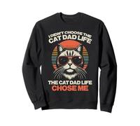 Non Ho Scelto Cat Dad Life Chose Me Funny Fur Papa Men Felpa