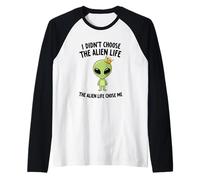 Non Ho Scelto l'Alien Life Chose Me Crown Apparel Maglia con Maniche Raglan