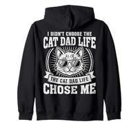 Non Ho Scelto The Cat Dad Life Funny Cat Kitten Father Felpa con Cappuccio
