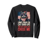 Non Ho Scelto The Cat Dad Life The Cat Life Chose Me USA Felpa