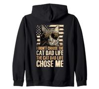 Non Ho Scelto The Cat Dad Life The Cat Life Chose Me USA Felpa con Cappuccio