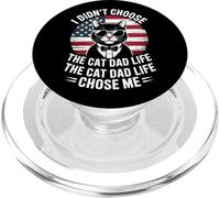 Non ho scelto The Cat Dad Life The Cat Life Chose Me USA PopSockets PopGrip per MagSafe