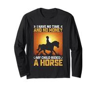 Non Ho Tempo e Soldi Mio Figlio cavalca Un Cavallo Maglia a Manica