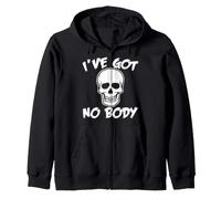 Non Ho Un Corpo Funny Skeleton Skull Non Ho Un Corpo Felpa con Cappuccio