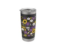 Non ho un genere Non binario Pride Floral Bicchiere termico in acciaio inox doppia parete