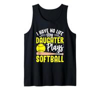Non ho vita mia figlia gioca a softball Canotta