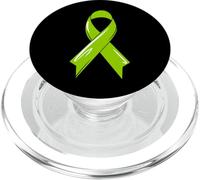 Non-Hodgkin - Nastro per la sensibilizzazione del tumore linfoma verde Chemo PopSockets PopGrip per MagSafe