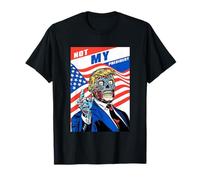Non Il Mio Presidente Anti Trump Horror Americano Maglietta