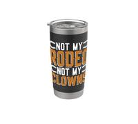 Non Il mio Rodeo Non Il Mio Clown Rodeo Bronc Rider Bareback Equitazione Bicchiere termico in acciaio inox doppia parete