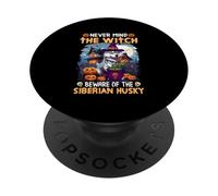 Non importa la strega Attenzione al Siberian Husky PopSockets PopGrip Adesivo