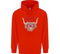 Non In Mood Divertente Mucca Highland Uomo Felpa