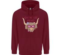 Non In Mood Divertente Mucca Highland Uomo Felpa