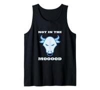 Non in The Mood Divertente Mucca Farmer Dairy Rancher Angry Bull Canotta