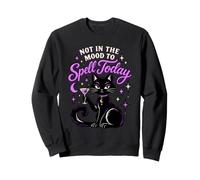 Non in vena di Spell Today Black Cat Witchy Humor Felpa