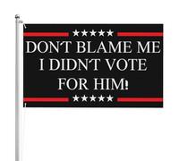 Non incolparmi, non ho votato per lui, 3x5 piedi, bandiera bifacciale a 3 strati, 3x5 piedi, bandiera bifacciale, 3 strati per esterni, resistente ai raggi UV e allo scolorimento.
