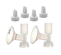 non-insert, one-piece Medium flange kit for Ameda Purely Yours, ultra Breastpump (flange 28 mm), with Duckbill; Made by Maymom