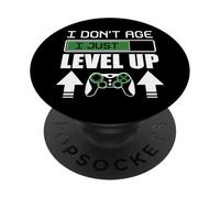 Non invecchiare ho solo salire di livello Gaming Gamer Online Gamer Sprüche PopSockets PopGrip Adesivo